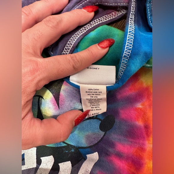 COPY - Rainbow tie dye Disneyland muscle t shirt size Large - Picture 5 of 16